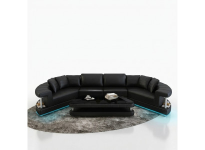Sofa skórzana Sofa Żywy krajobraz Narożnikowa kanapa Narożnik Ustawić Okrągły Sofa Design Nowość R7007E