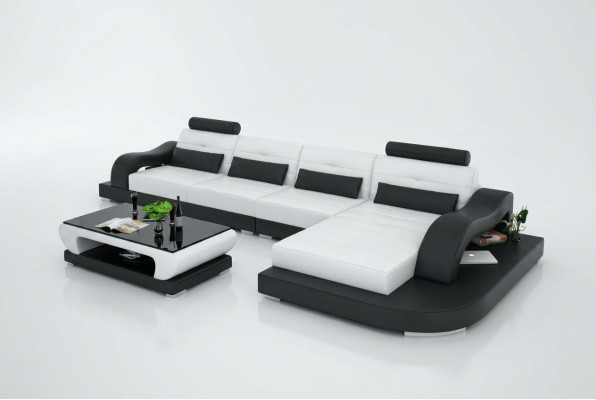 Sofa skórzana sofa kanapa Żywy krajobraz Narożnikowa kanapa Narożnik Ustawić Modern Design