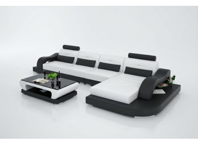 Sofa skórzana sofa kanapa Żywy krajobraz Narożnikowa kanapa Narożnik Ustawić Modern Design