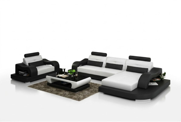 Skórzana sofa kanapa Żywy krajobraz Narożnik kanapa Narożnik Fotel Design Nowoczesna Sofa G8005E