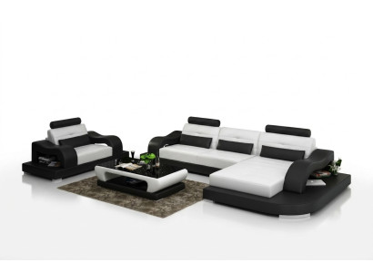 Skórzana sofa kanapa Żywy krajobraz Narożnik kanapa Narożnik Fotel Design Nowoczesna Sofa G8005E