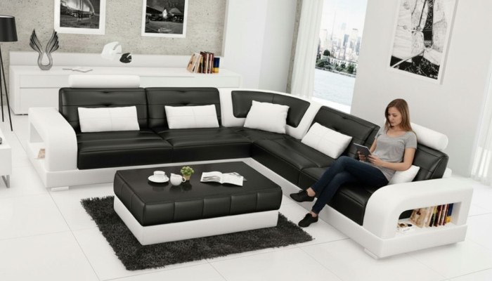 SKÓRZANA SOFA SOFA NAROŻNIKOWA Narożnikowa kanapa Zestaw sofowy PROJEKTOWANA KANAPA Żywy krajobraz
