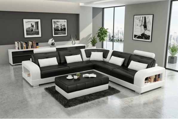 SKÓRZANA SOFA SOFA NAROŻNIKOWA Narożnikowa kanapa Zestaw sofowy PROJEKTOWANA KANAPA Żywy krajobraz