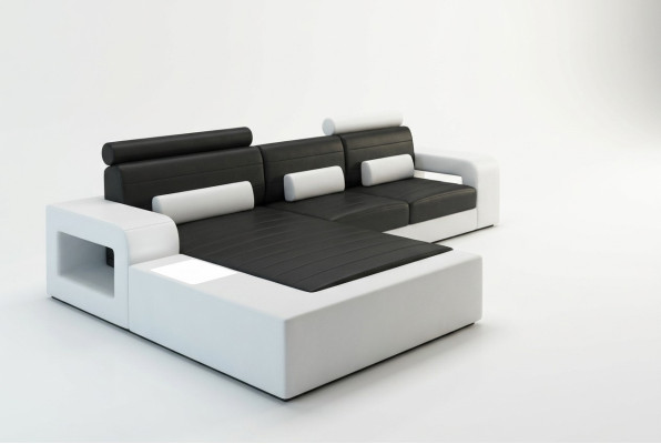 Skóra *MOD H2209 BETA* NAROŻNIK Ustawić SKÓRZANĄ KANAPĘ NOWA SOFA Ustawić Narożnikowa kanapa