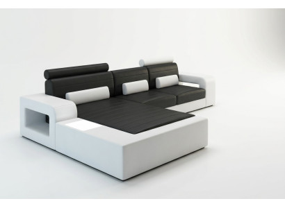 Skóra *MOD H2209 BETA* NAROŻNIK Ustawić SKÓRZANĄ KANAPĘ NOWA SOFA Ustawić Narożnikowa kanapa