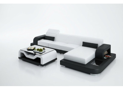 Skórzana sofa kanapa Żywy krajobraz Narożnikowa kanapa Narożnik Ustaw Design Modern Sofa