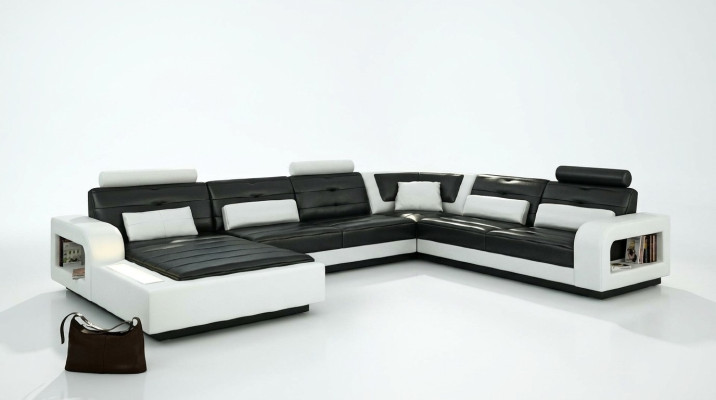 Narożnikowa kanapa Sofa Kanapa Podkładka Żywy krajobraz Skóra Narożnik Sofy Ustawić U Shape H2209