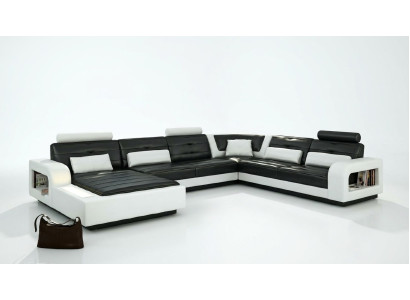 Narożnikowa kanapa Sofa Kanapa Podkładka Żywy krajobraz Skóra Narożnik Sofy Ustawić U Shape H2209