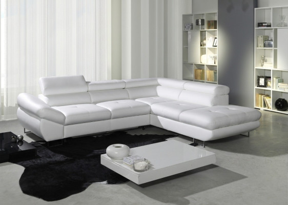 Narożnikowa kanapa Narożnik Wybór Skóra Materiał Podkładka Włókienniczy Łóżko +Kasten Kanapa Sofa Narożnik Ustawić