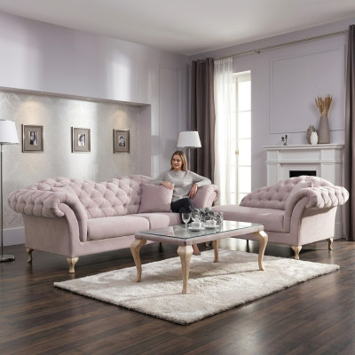 Zestaw sofowy Chesterfield Zestaw podkładek Sofa Leżanka w stylu klasycznym