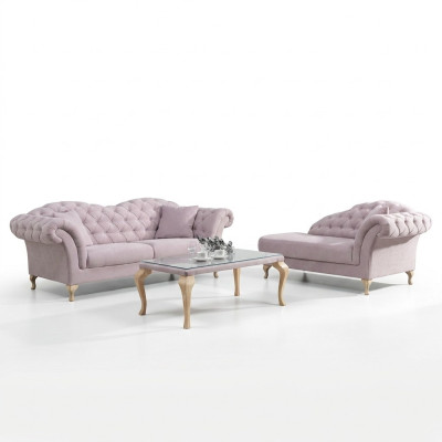 Zestaw sofowy Chesterfield Zestaw podkładek Sofa Leżanka w stylu klasycznym