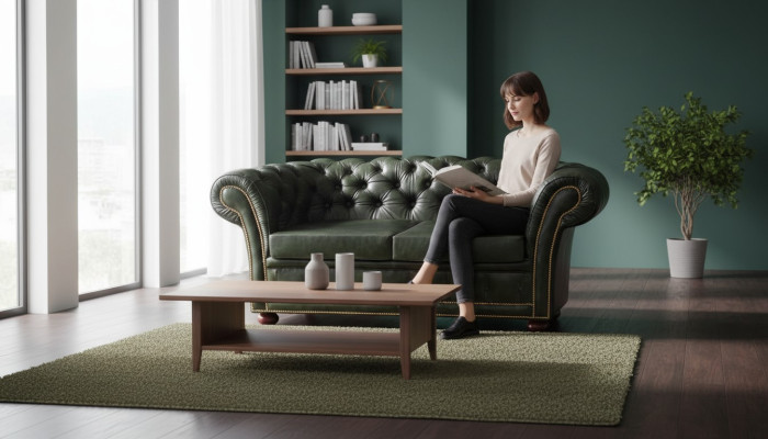 Chesterfield Kanapa Sofa Komplet 3-osobowy Zestaw Obiciowy Ze Skóry Sofy Nowe LEICESTERII