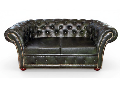 Chesterfield Kanapa Sofa Komplet 3-osobowy Zestaw Obiciowy Ze Skóry Sofy Nowe LEICESTERII
