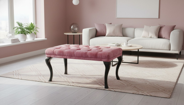 Chesterfield taboret taboret Ottomane kanapa skóra tkanina TORBAY II Nowa