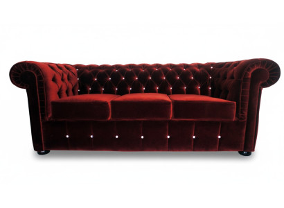 Chesterfield Sofa Kanapa Tapicerka Projektant 3-osobowa Wypoczynkowa Sofa Nowa CHESTER 4