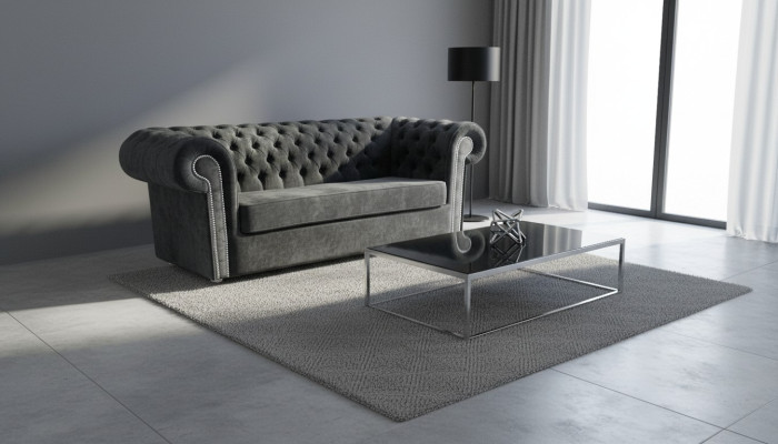 Chesterfield welurowa sofa z tkaniny tapicerskiej Kanapa tapicerowana 3-osobowa Klasyczne sofy Nowe