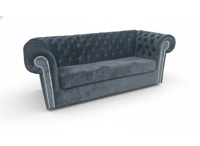 Chesterfield welurowa sofa z tkaniny tapicerskiej Kanapa tapicerowana 3-osobowa Klasyczne sofy Nowe