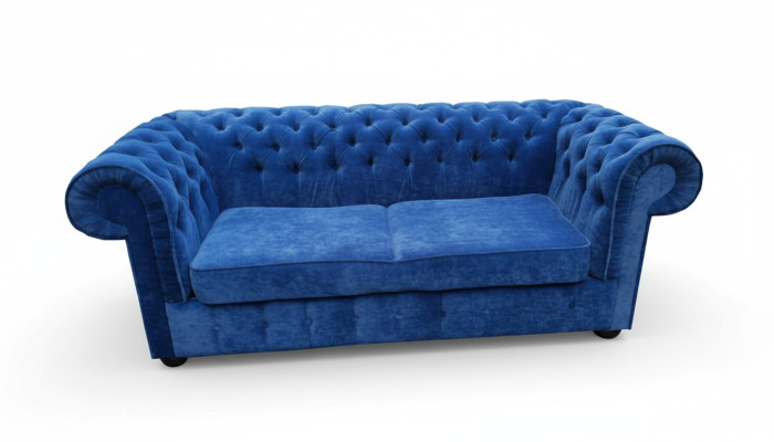 Chesterfield fotelewna tkanina aksamitna kanapa kanapa tapicerowana 3-osobowa klasyczna kanapa Nowa!