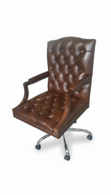 Krzesło biurowe Chesterfield krzesło obrotowe biurowe Fotel LederFotel KING DrehFotel Nowość