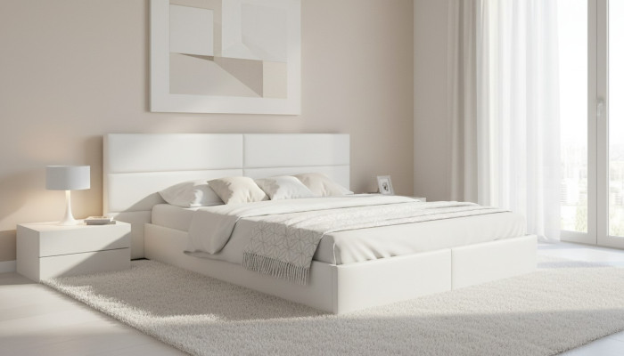 Łóżko Łóżka Łóżko podwójne Hotel Łóżko tapicerowane XXL Łóżko tapicerowane na ścianie Łóżko XXL Łóżko małżeńskie Nowe