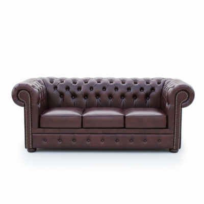 Sofa Chesterfield Sofa Kanapa Tapicerowana 3-osobowa Klasyczna kanapa kompletna, nowa