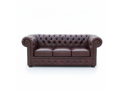 Sofa Chesterfield Sofa Kanapa Tapicerowana 3-osobowa Klasyczna kanapa kompletna, nowa