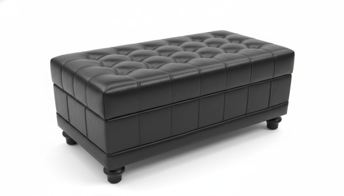 Chesterfield Pufa Hoker Ottomana Pufa Podnóżek Podszyty Skóra Tekstylia