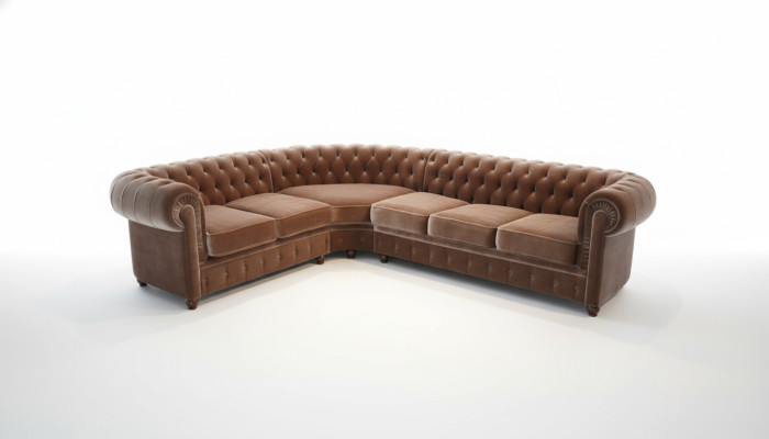 Narożnikowa kanapa Chesterfield Zestaw sofowy Narożnik Narożnik Couch Podkładka Siedziba Sofa Ustaw Nowość