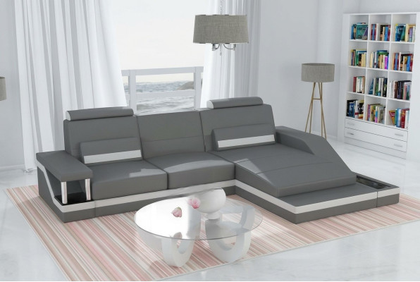 Narożnikowa kanapa Sofa Kanapa Podkładka Żywy krajobraz Skóra Narożnik Sofy Ustawić L Form HHVI