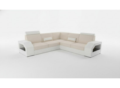 Designerska sofa kanapa Narożnikowa kanapa Skóra Włókienniczy Podkładka Ustawić Żywy krajobraz L kształt