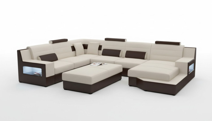 Żywy krajobraz Narożnikowa kanapa Sofa Kanapa Podkładka Ustawić Sofa skórzana Sofa rozkładana