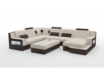 Żywy krajobraz Narożnikowa kanapa Sofa Kanapa Podkładka Ustawić Sofa skórzana Sofa rozkładana