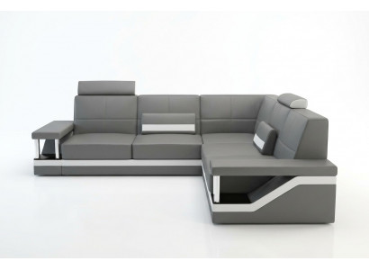 Sofa skórzana Narożnik Sofa Sofa Plakat Zestaw narożny Sofy Materiał Skóra Ustawić Nowy