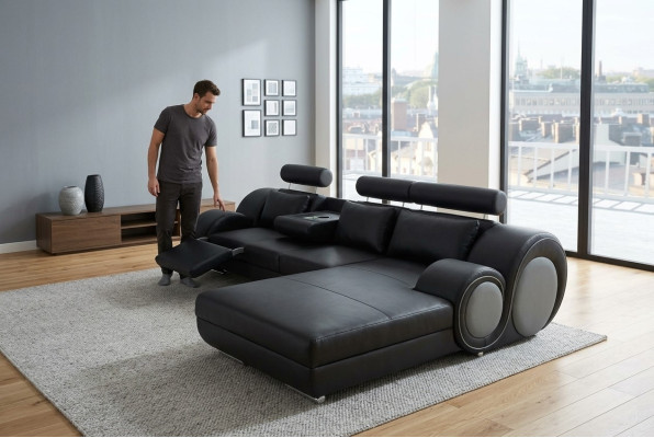Projektant Ustawić Żywy krajobraz Narożnik Kanapa Sofa Podkładka Sofa Skórzana Sofy Nowość