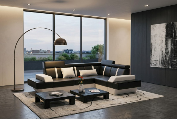 Projektant Żywy krajobraz Narożnik Nowa Kanapa Sofa Podkładka Skórzana Sofa Sofy Ustawić