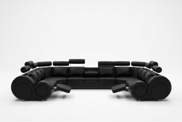 Narożnikowa kanapa skórzana sofa Podkładka Couch XXL Big Żywy krajobraz skórzana sofa Berlin 6