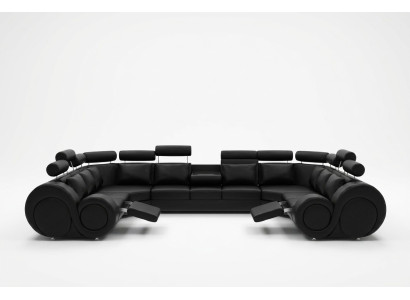 Narożnikowa kanapa skórzana sofa Podkładka Couch XXL Big Żywy krajobraz skórzana sofa Berlin 6
