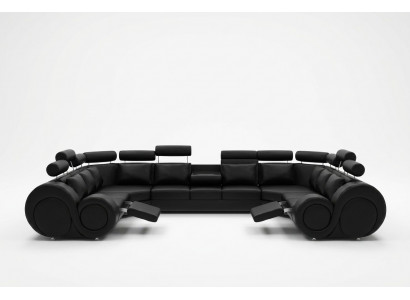 Narożnikowa kanapa skórzana sofa Podkładka Couch XXL Big Żywy krajobraz skórzana sofa Berlin 6