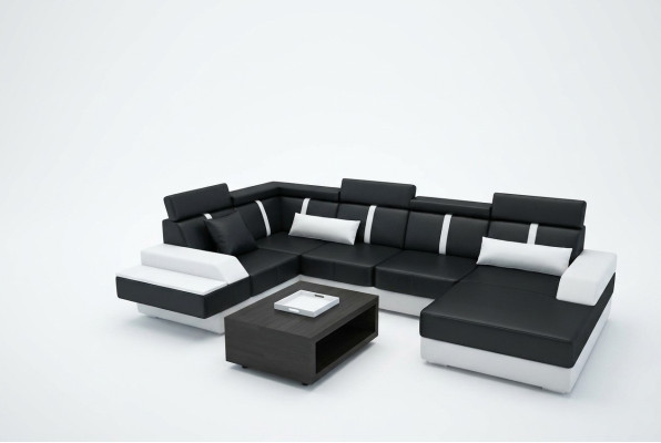 Projektant Żywy krajobrazu Narożnik Sofa Podkładka Ustawić Skórzana Sofa Sofy Nowość