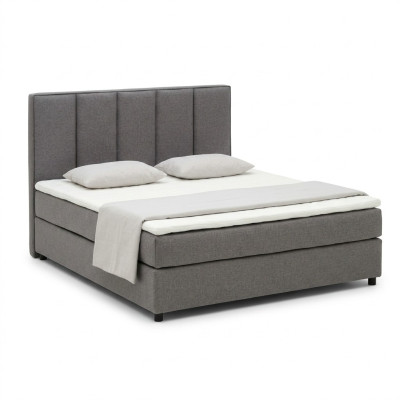 Continental box spring Łóżko Podkładka Wysokie podwójne Skóra Włókienniczy Łóżko