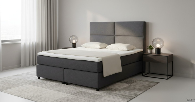 Continental box spring Łóżko łóżka Włókiennicze Łóżko Podkładka Wysoki Double Skóra
