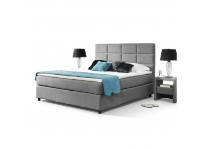 Continental box spring Łóżko podwójne skóra podkładka wysoka włókienniczy łóżko
