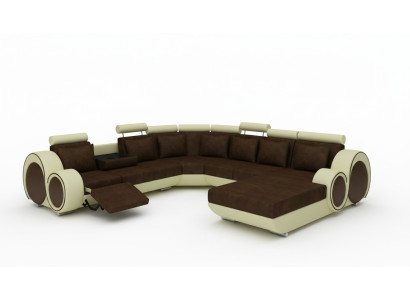Włókienniczy SOFA XXL Żywy krajobraz Materiał KANAPA DUŻA SOFA TAPICEROWANA NAROŻNIK Narożnikowa kanapa NOWOŚĆ