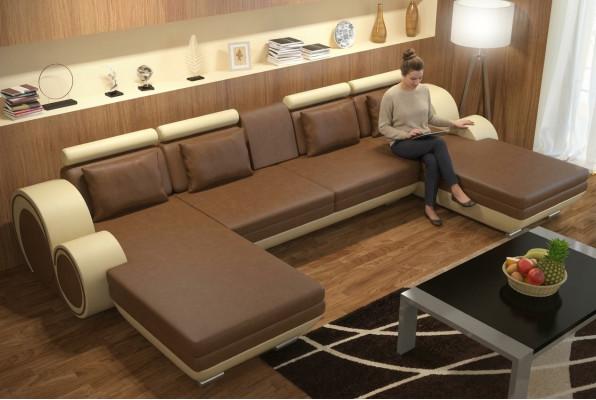 Żywy krajobraz Couch Podkładka Sofa Siedziba Narożnik Narożnik Żywy krajobraz Ustawić BERLIN