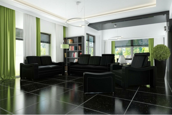 SOFA SKÓRZANA DESIGN SOFA Zestaw sofowy 3+2+1 SOFA COUCH Ustawić ZESTAW TAPICEROWANY