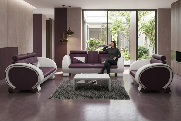Zestaw sofowy 3+2+1 Material Couch Design Sofa Żywy krajobraz Podkładka Ustawić Włókienniczy