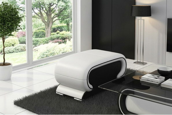 Designerski skórzany stołek wypoczynkowy Stołek kanapa sofa boczna TV