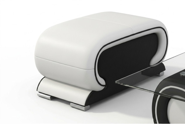 Designerski skórzany stołek wypoczynkowy Stołek kanapa sofa boczna TV