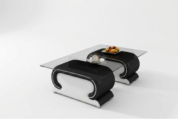 Designerski stolik szklany Tabela Podkładka Skóra Tabela Couch Sofa Stoliki skórzane