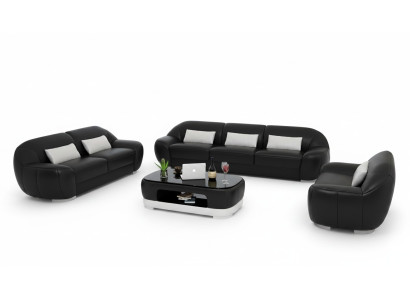 Skórzana sofa kanapa Żywy krajobraz Narożnikowa kanapa Narożnik Ustawić Modern Sofa Design